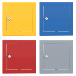 Trappe de visite métallique colorée Tempo Softline Clé cylindrique, 200×200 à 800×800 mm