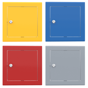 Trappe de visite métallique colorée Tempo Softline Clé cylindrique, 200×200 à 800×800 mm