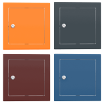 Trappe de visite métallique colorée Tempo Softline Clé cylindrique – Image 2