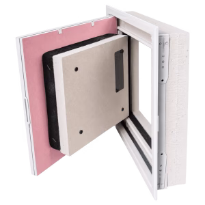 Trappe de visite coupe-feu EI90 Softline acier murs massifs et gaines